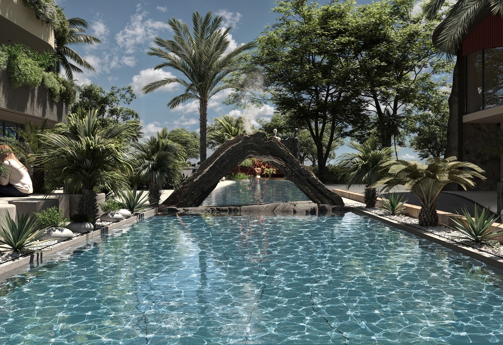 Natural inspired 3 780 m2 Complex with 123 units, 183m Pool and Expanded relaxation area
